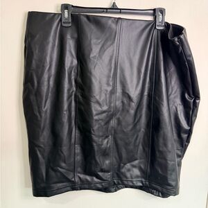 Torrid 3 Black Faux Leather Mini Skirt